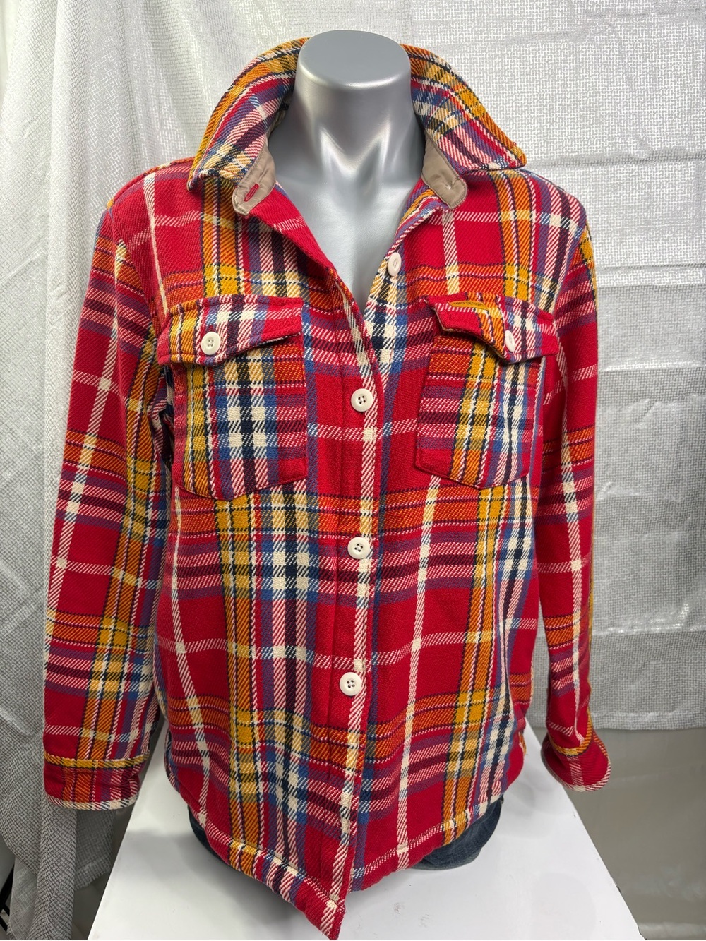 Topo Designs Mountain Plaid Button-Up Shirt Organic Cotton size M